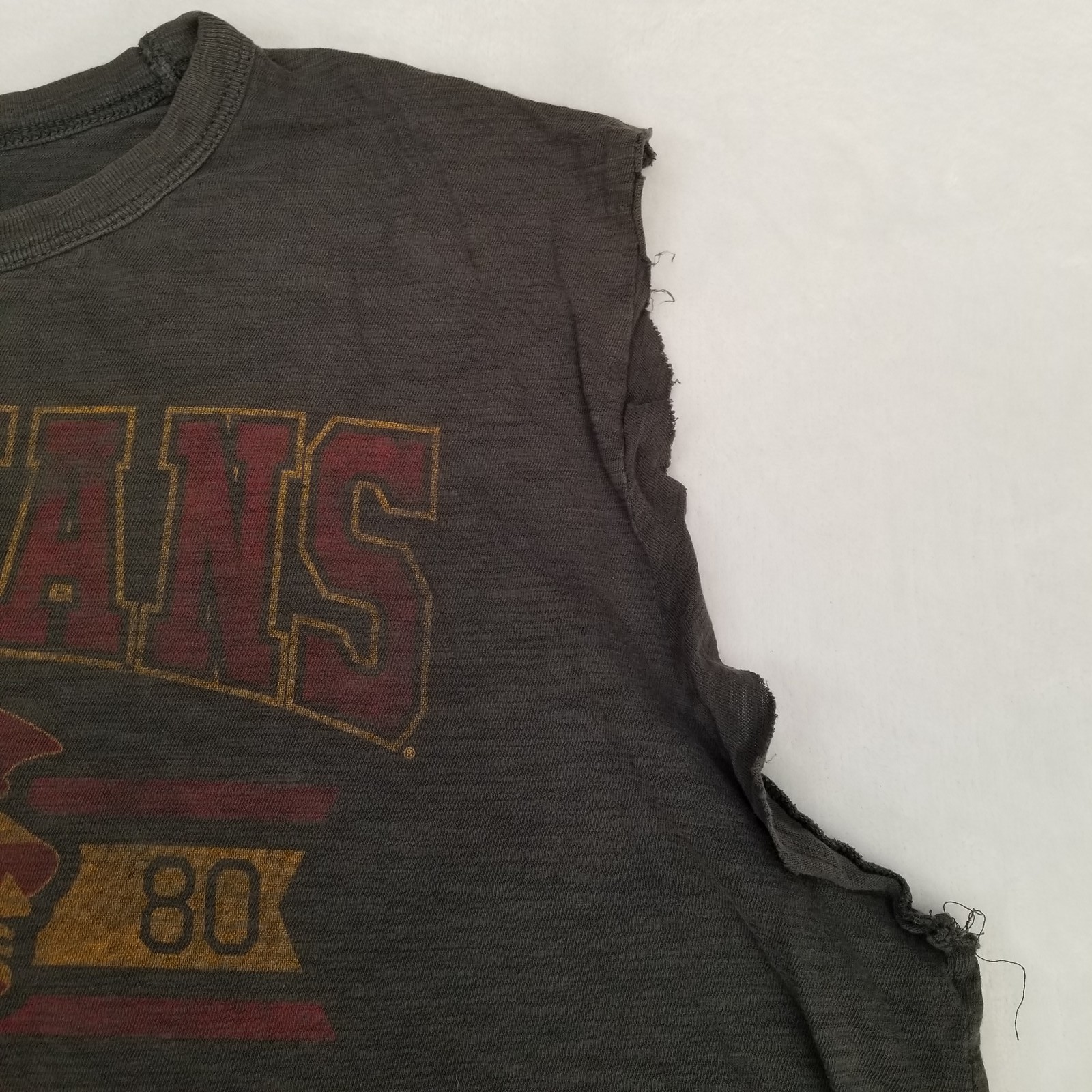47 Brand Men&rsquo;s Charcoal Grey USC Trojans 1880 Cut-Off Muscle Tank Top Size M