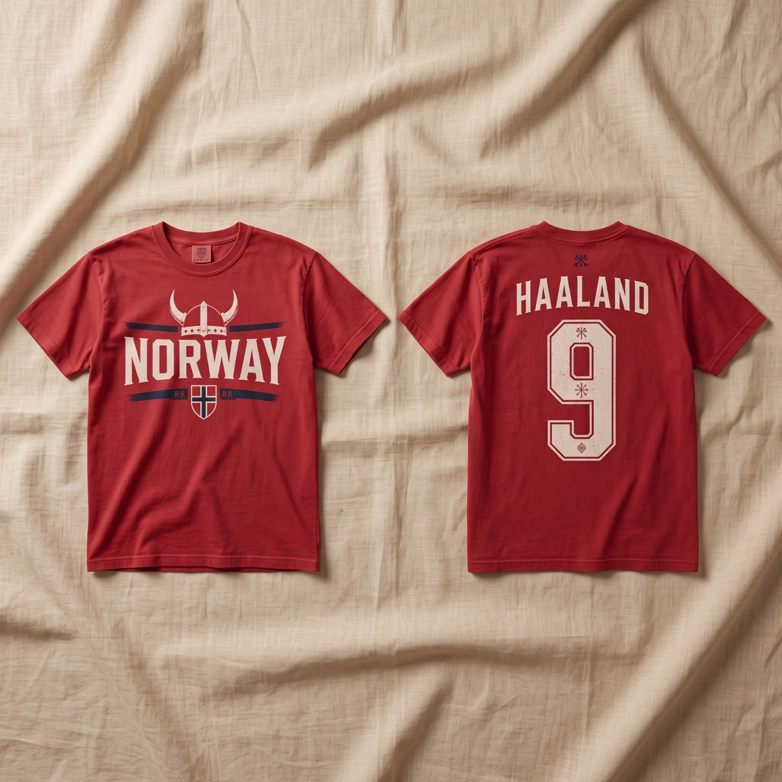 Norway Haaland 9 Comfort Colors, Norway Soccer Fan Tee