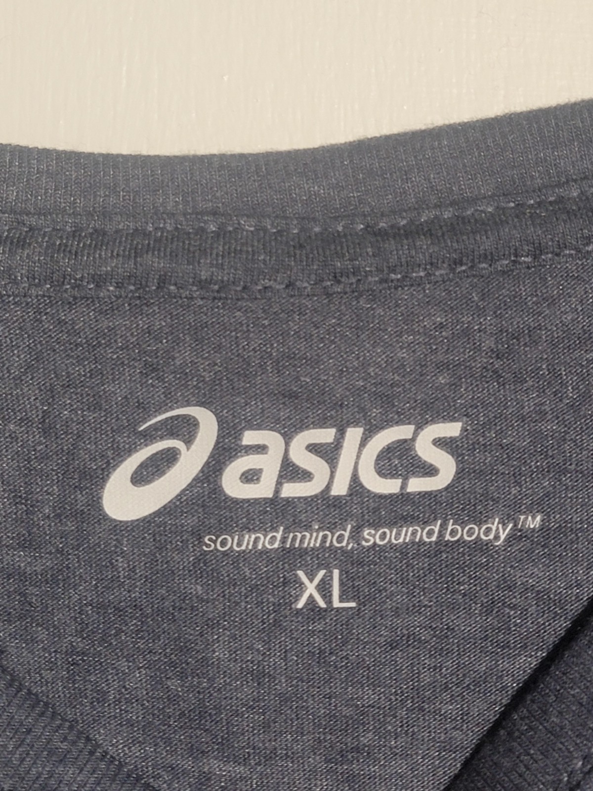 ASICS Men&rsquo;s Sound Mind Sound Body Athletic T-Shirt Heather Grey Training Gym Tee