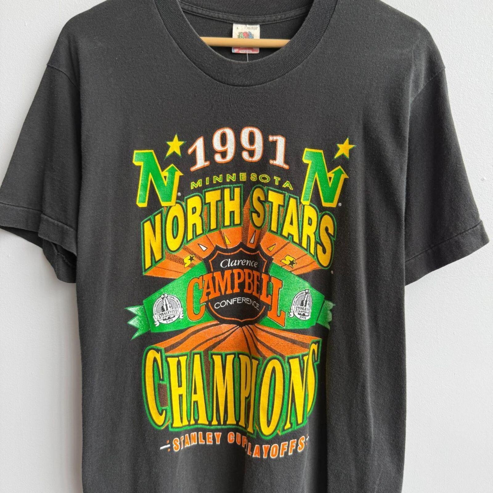 Vintage 90s North Stars NHL tee (0517)