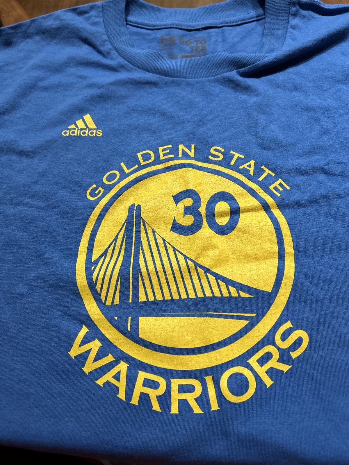 Adidas The Go-To Tee Adult Mens Xl Blue Golden State Warriors #30 Curry