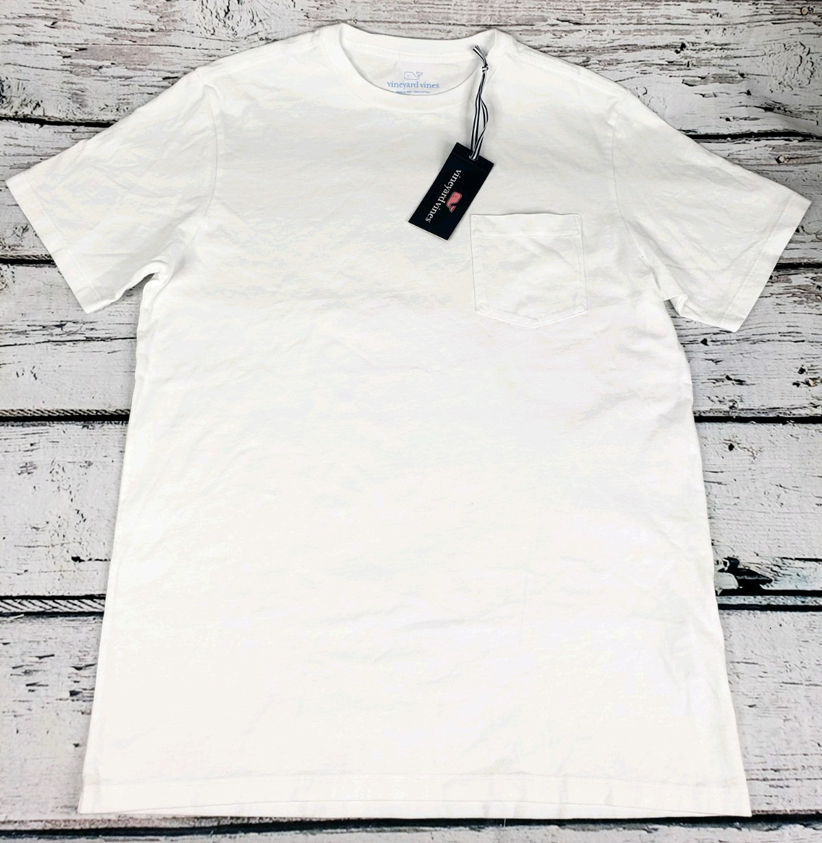 Vineyard Vines Men&rsquo;s Short Sleeve Pocket T-Shirt White Size Medium (M) – NEW