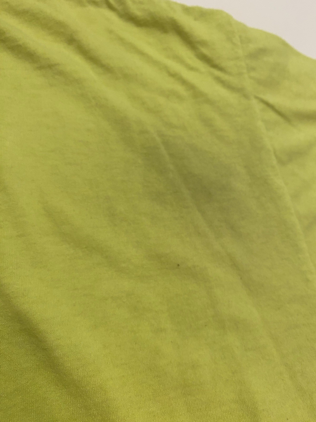 Gildan Blank Neon Yellow T-Shirt Mens 4XL Short Sleeve Crew Neck Cotton Blend