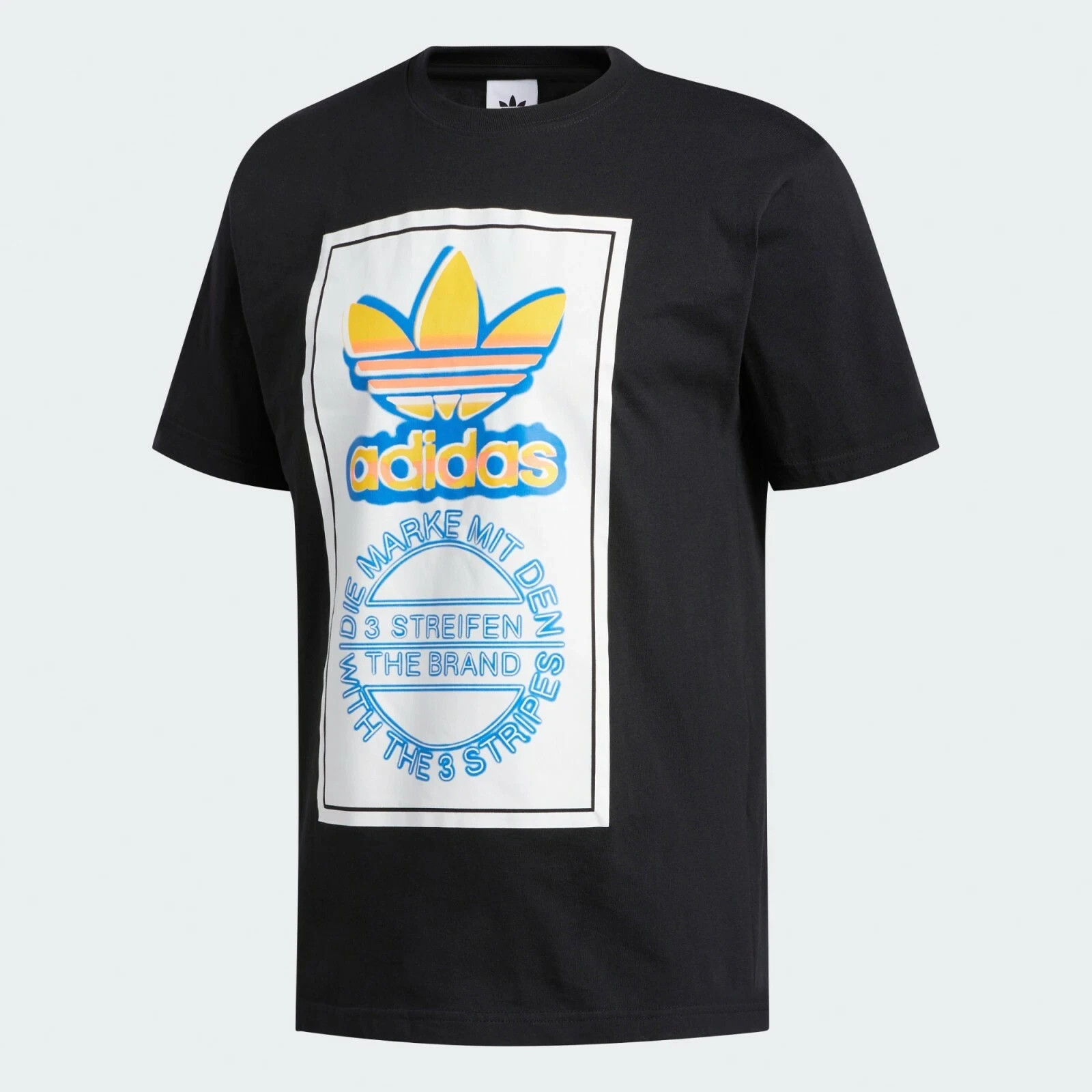 adidas Originals Airbrush Trefoil Logo T-Shirt Black Men&rsquo;s Tee