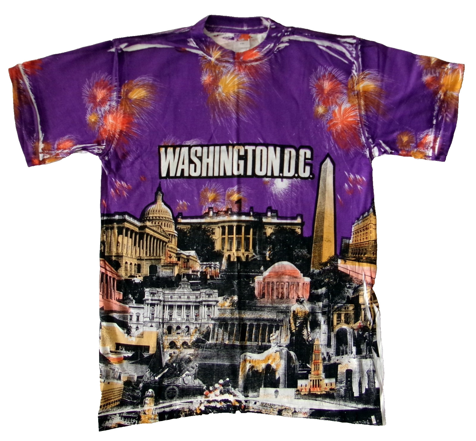 Fireworks T-Shirt Washington, DC Size Large Distressed Look