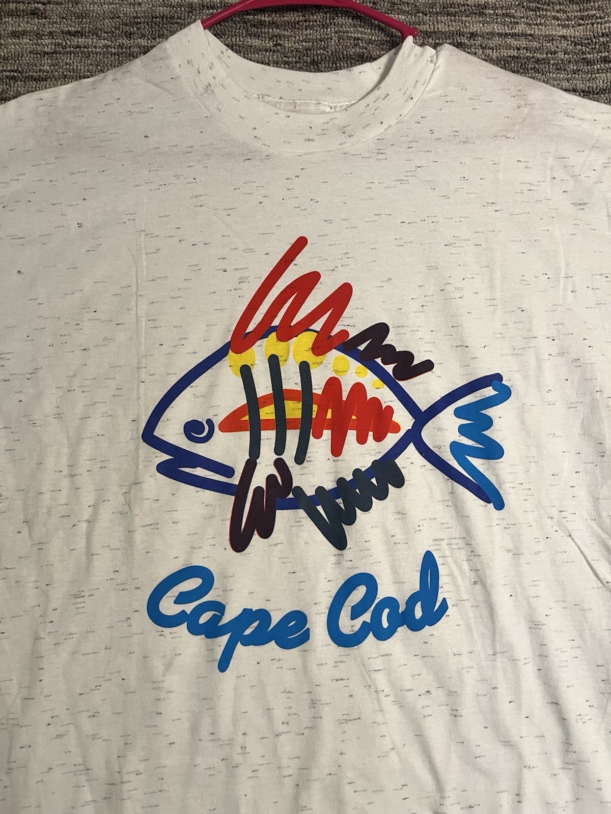 Vintage Cape Cod Fish Shirt Fishing leisure Colorful Boating Outdoor Tee XL