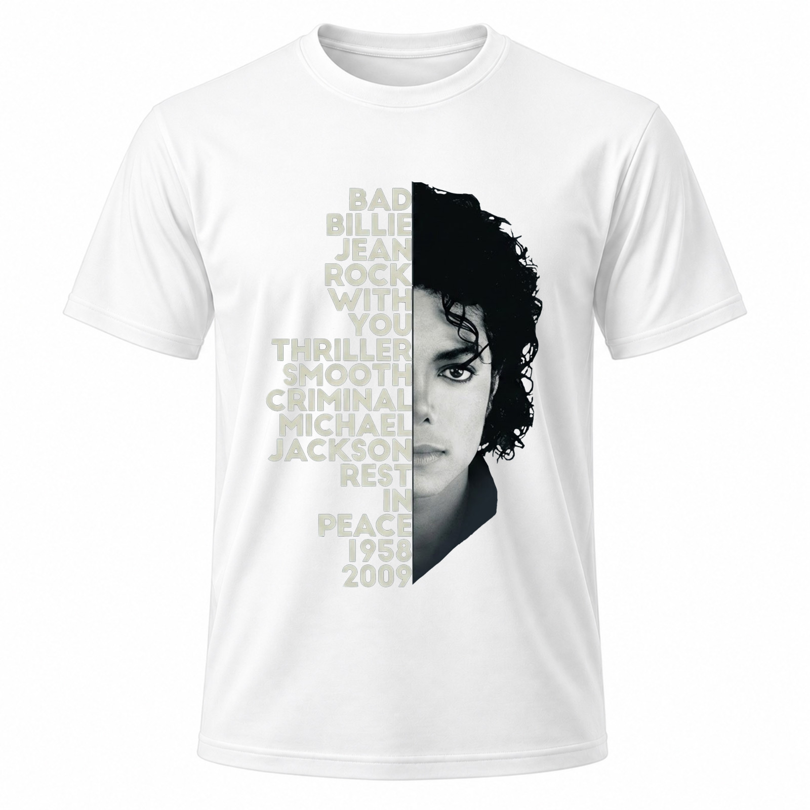 Michael Jackson King of Pop Men&rsquo;s White Graphic T Shirt