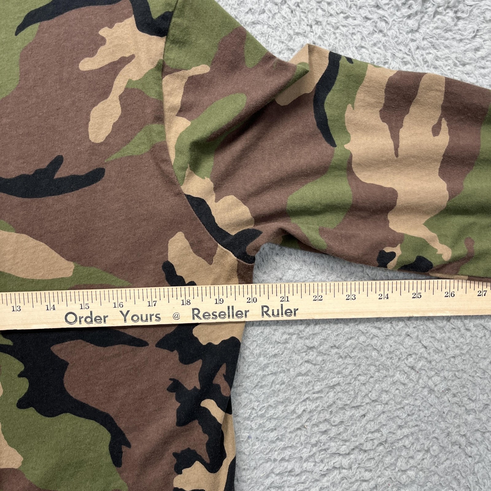 Polo Ralph Lauren Hooded T-shirt Mens Medium Camo Jersey Woodland Long Sleeve