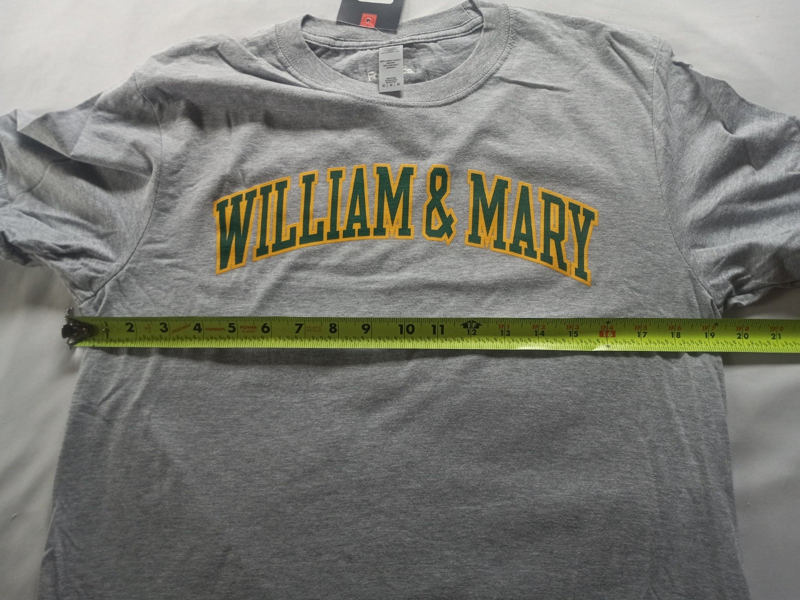 NEW – William And Mary Tribe Gray Fanatics Collegiate T-Shirt Unisex Size M