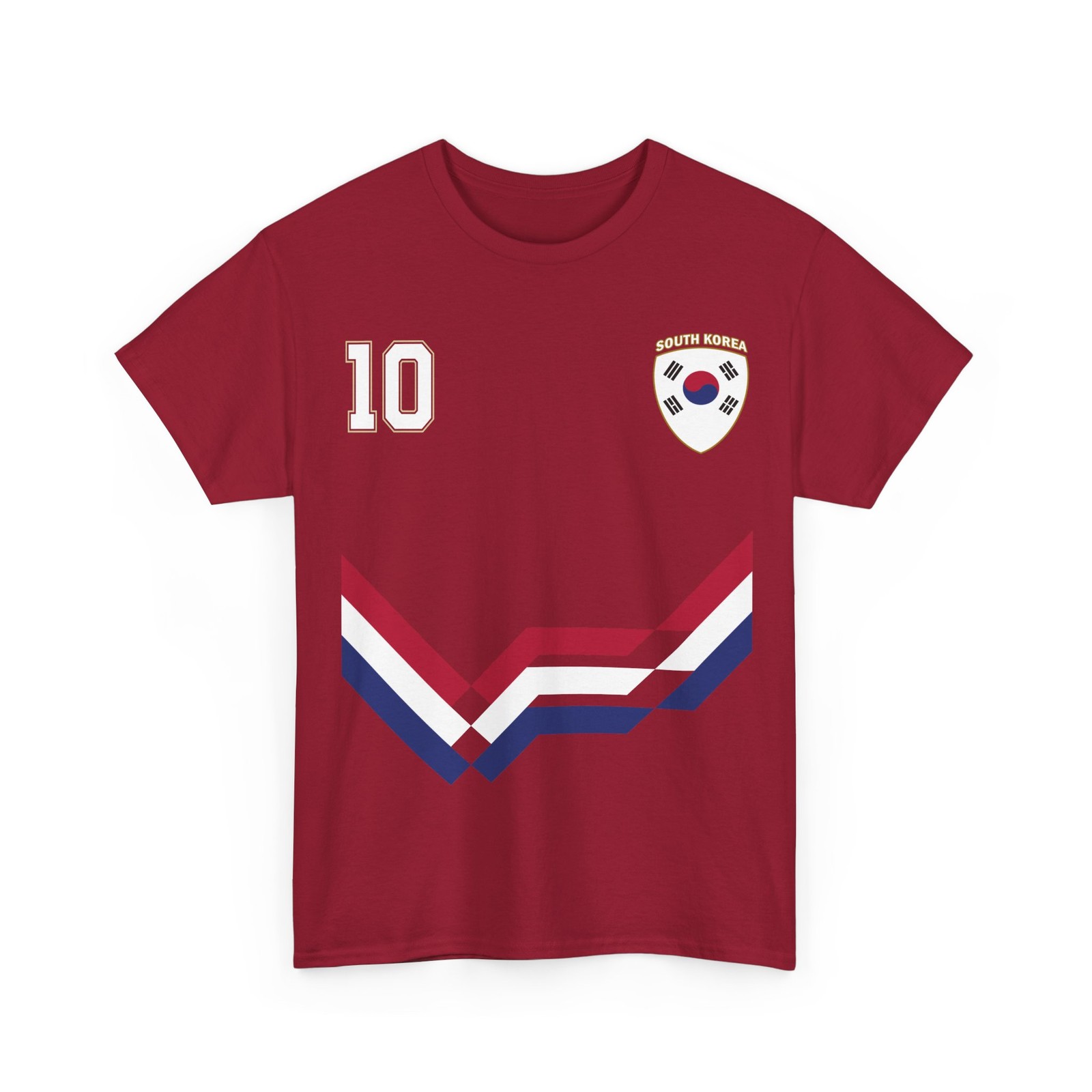 South Korea Shirt, South Korean Flag South Korea Number 10 Soccer Jersey Shirt