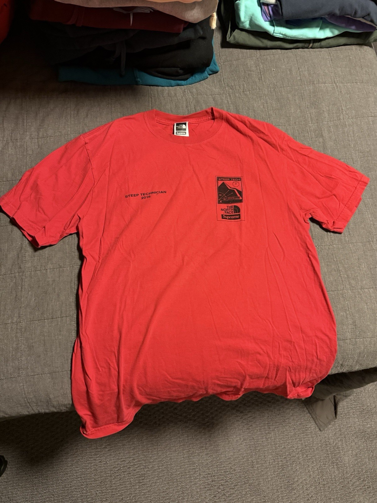 Supreme x The North Face SS16 Steep Tech Tee Red Size Medium