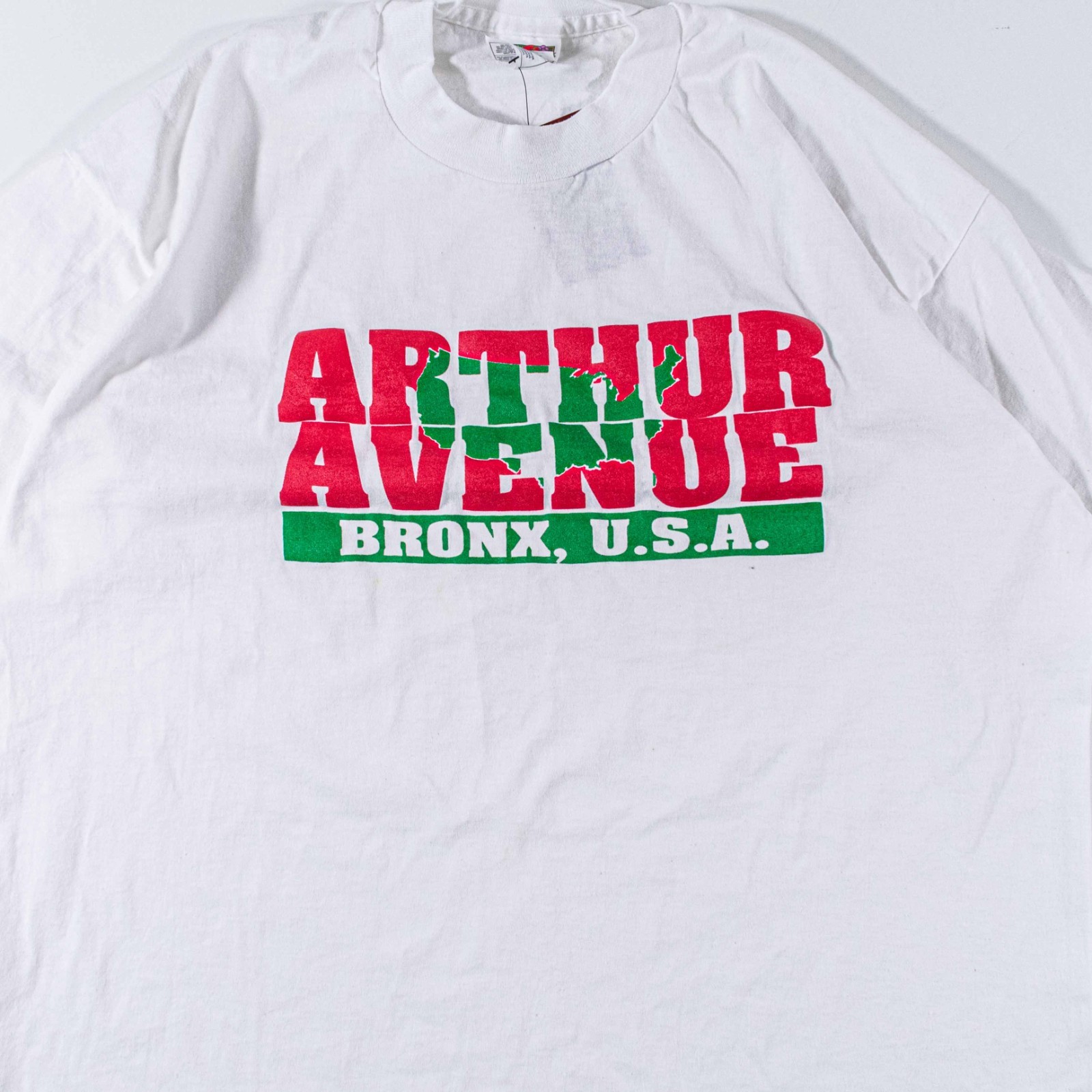 Vintage 90s Arthur Avenue Bronx NY Little Italy T-Shirt XL Italian Heritage Tee