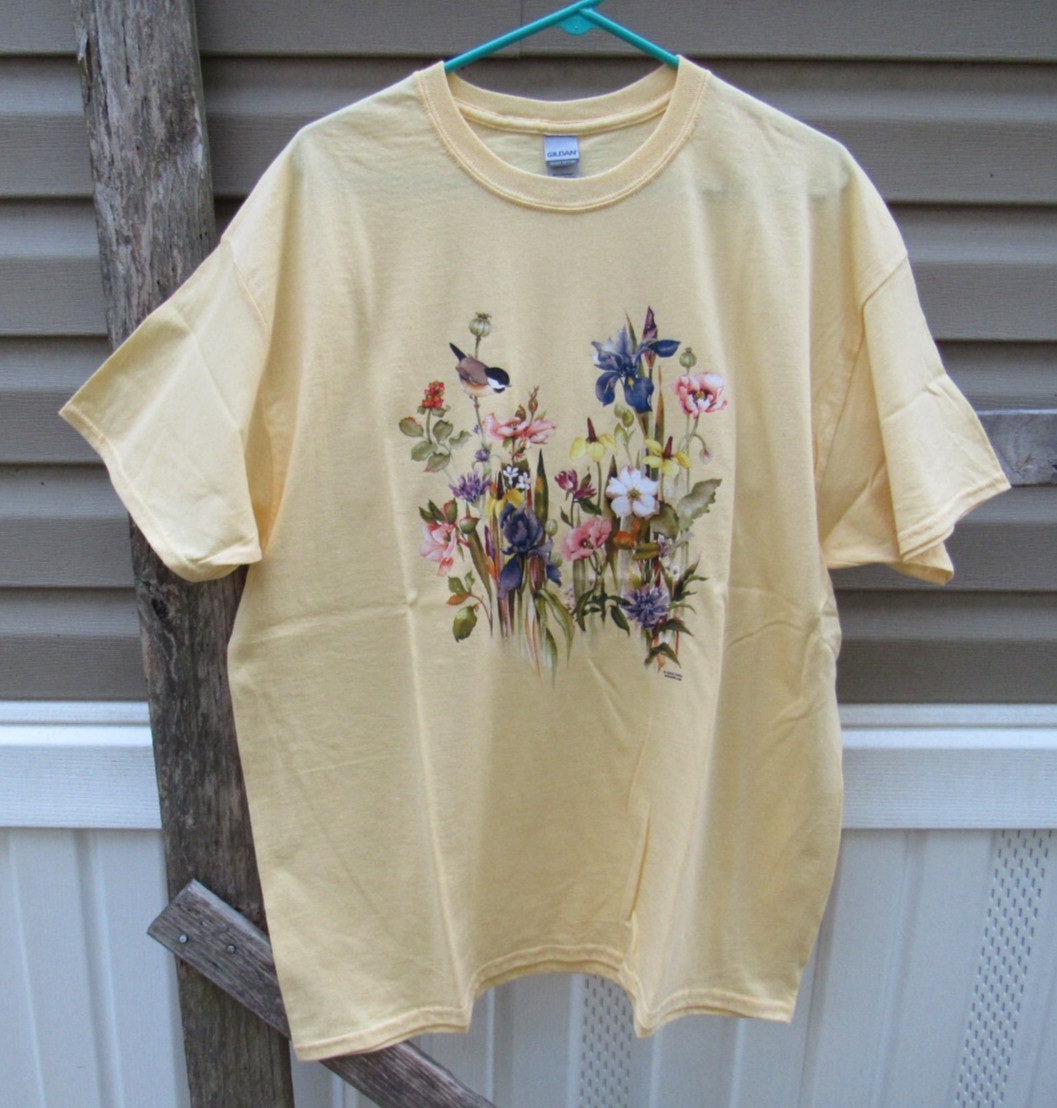 NEW birds short sleeve yellow T- shirt – XL