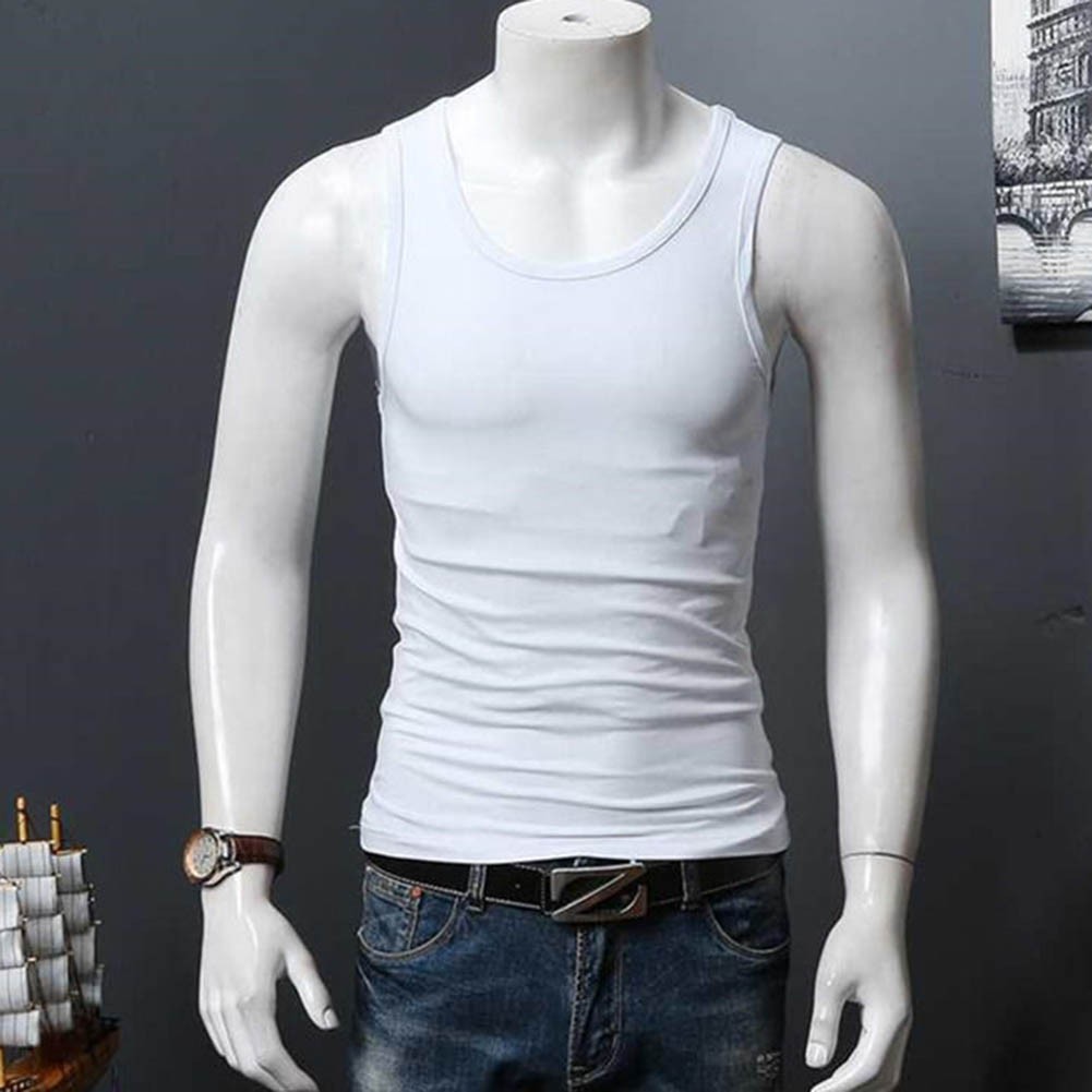 Men&rsquo;s Comfort-Fit Sleeveless Tank Top Featuring U-Neck for Daily Fitness Wear