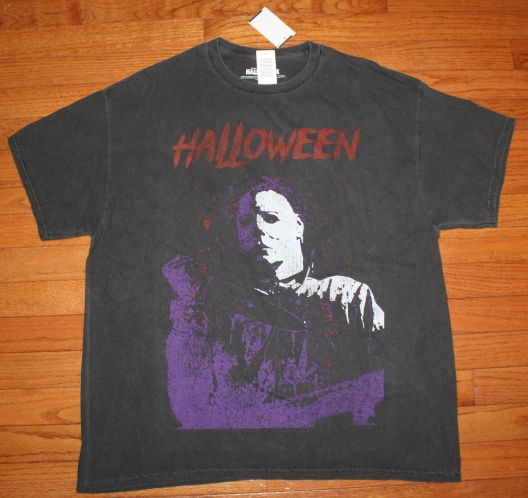 Men&rsquo;s JOHN CARPENTER&rsquo;S HALLOWEEN Faded Black T-Shirt MICHAEL MYERS MEDIUM *4U