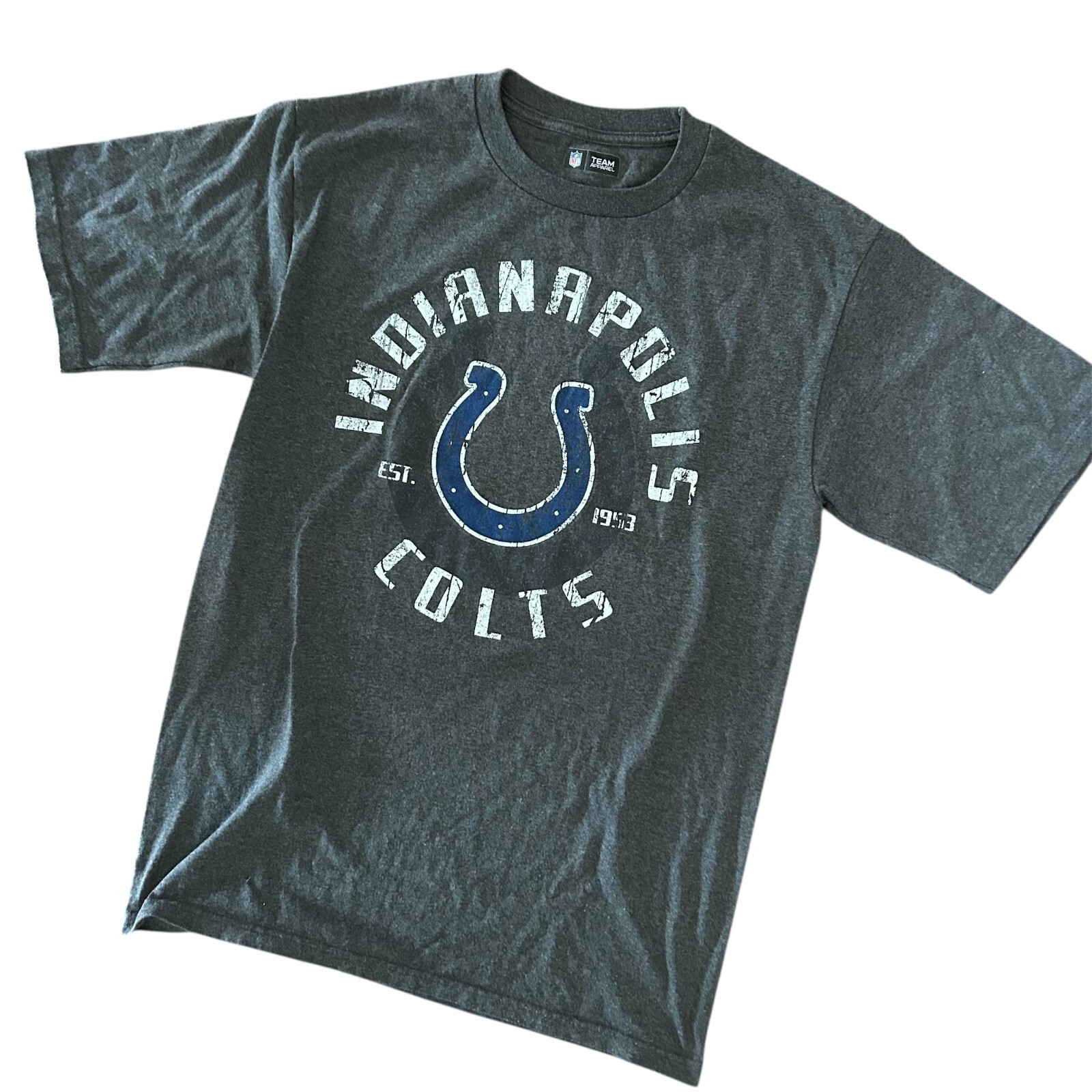 NFL Team Apparel Indianapolis Colts Football Short Sleeve Crew Tee Size Medium