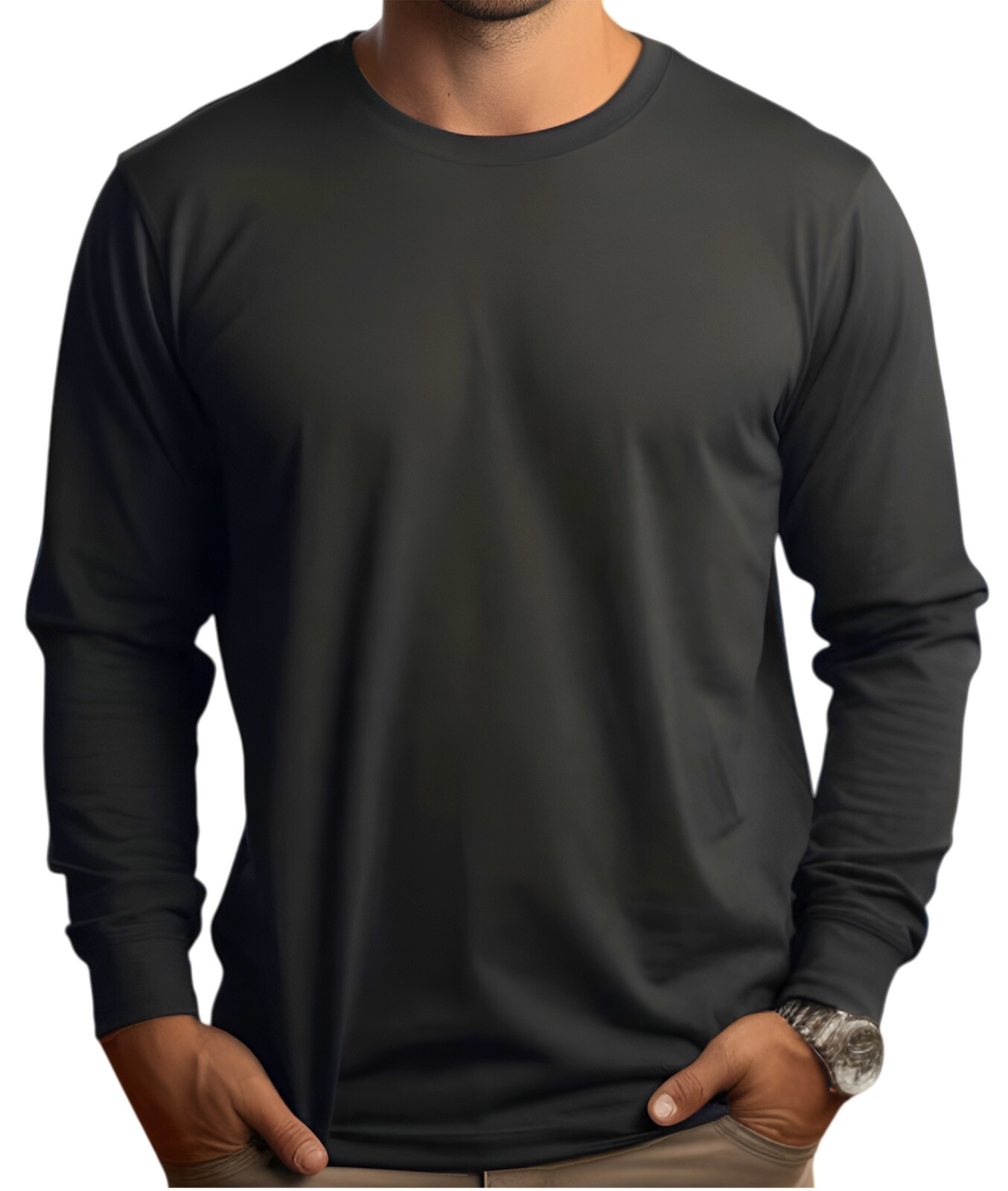DRI-FIT Long Sleeve T-Shirts, UPF 50+ Sun Protection Shirt CHARCOAL
