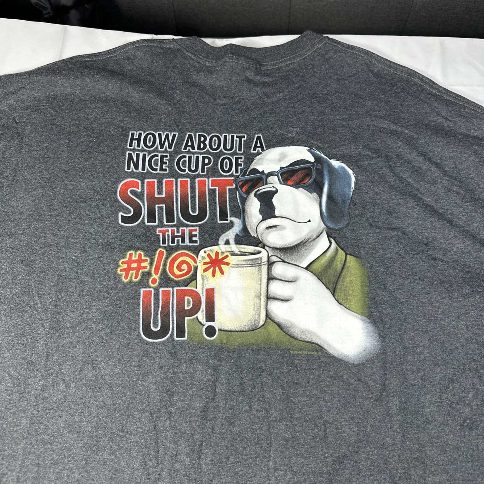 Big Dogs Santa Barbara Big Man Tshirt SHUT THE UP Grey 3X #2709