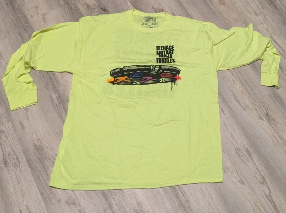 TMNT NECA Loot Crate Exclusive 1990 Poster Long Sleeve T-Shirt XXL NEW Lootwear