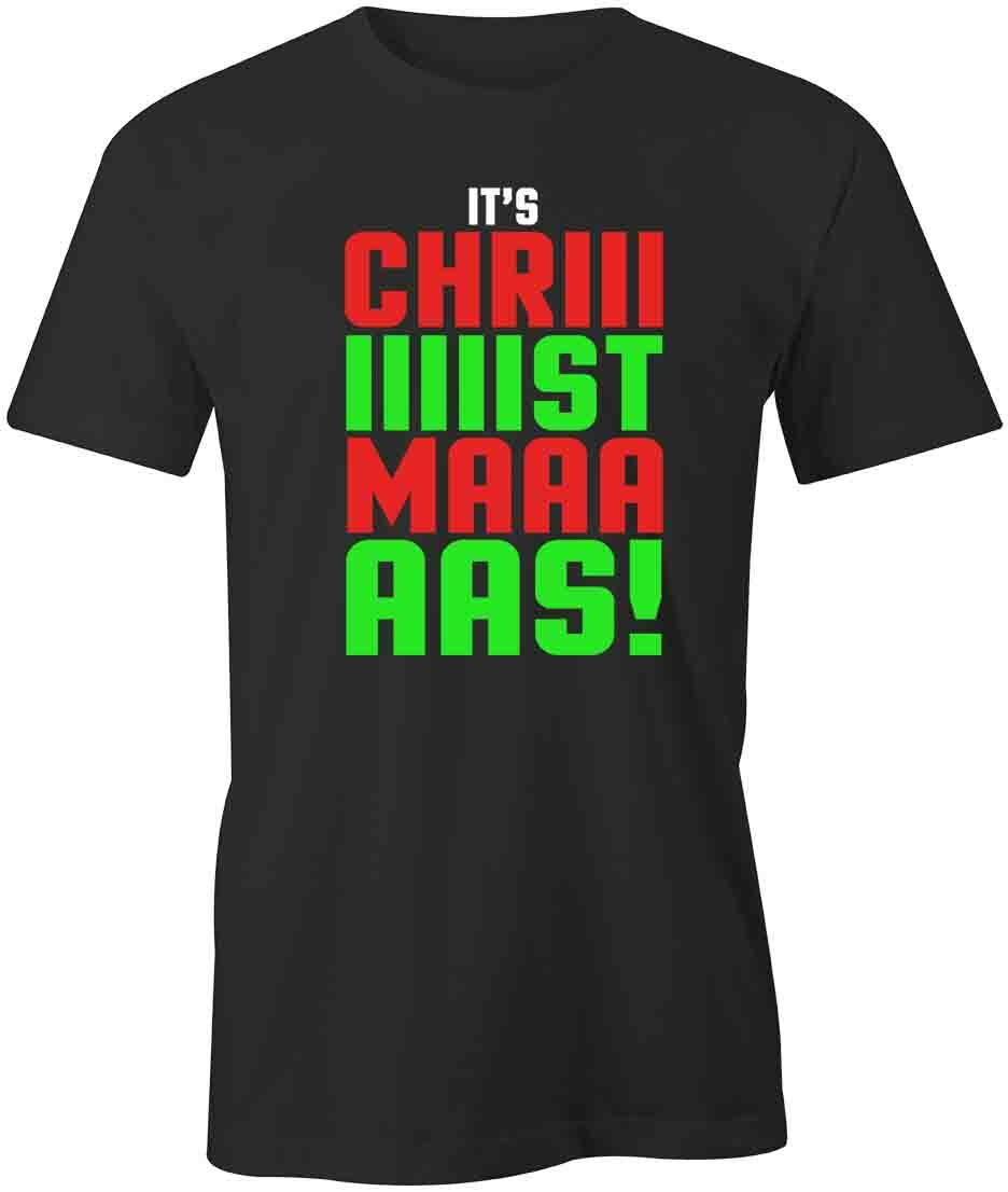 IT&rsquo;S CHRISTMAS TShirt Tee Short-Sleeved Cotton CLOTHING HOLIDAYS S1BCA188