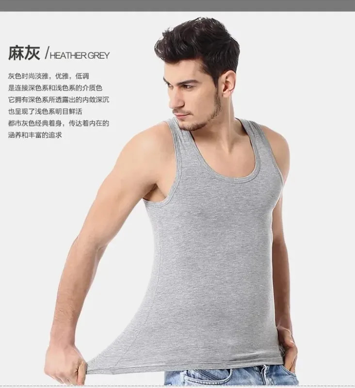 1/3 Pack Four Seasons Men&rsquo;s Cotton Joker Vest Teenagers Simple Fit Sports