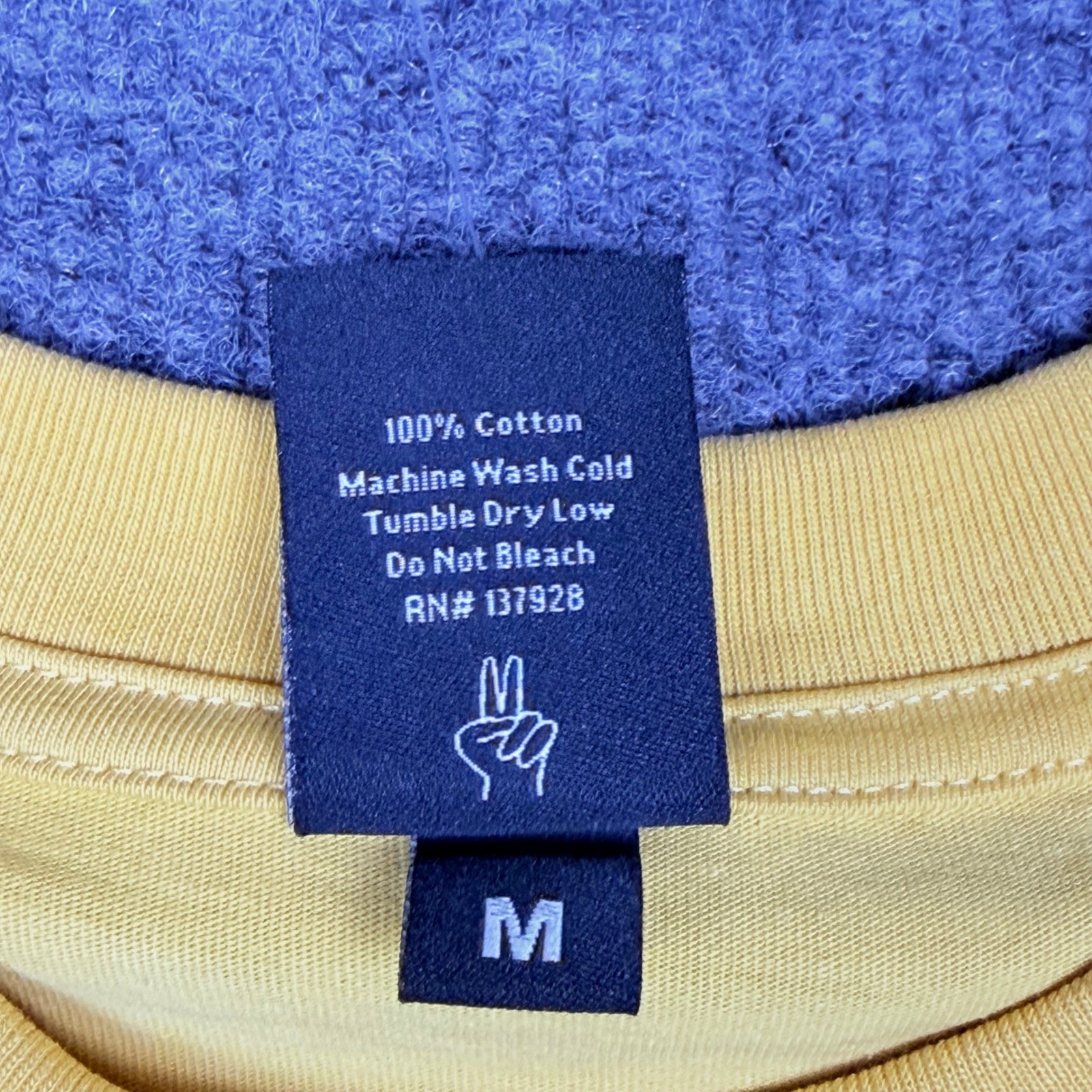 Only NY Bullfrog Graphic Long Sleeve T-Shirt Mens Med Yellow Cotton Streetwear