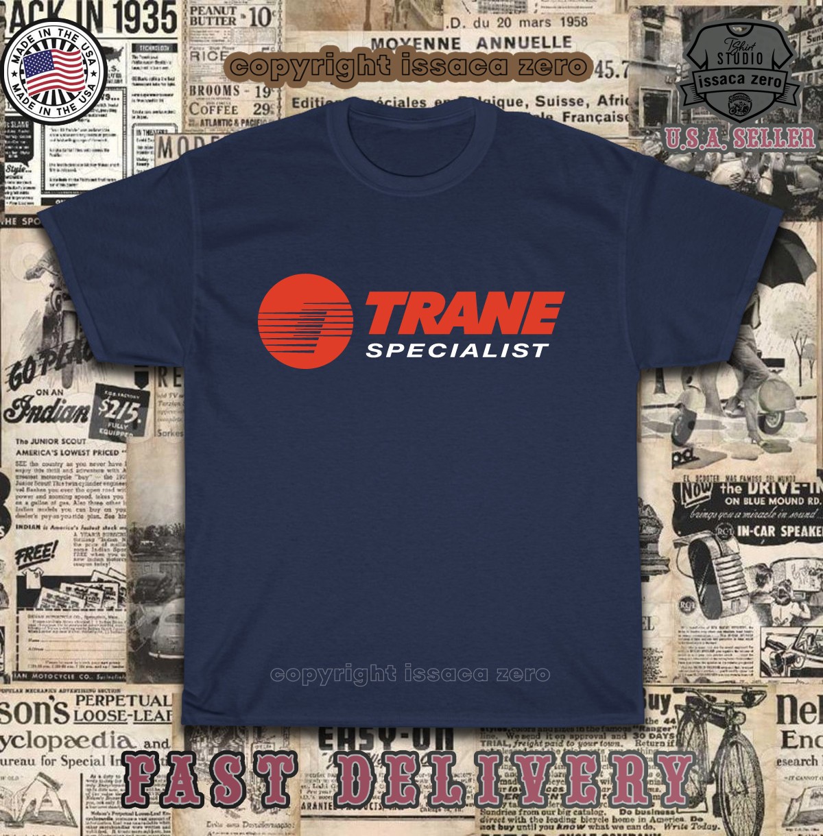 New Trane Comfort Specialist Engineering Men&rsquo;s T-Shirt American Tees Shirt