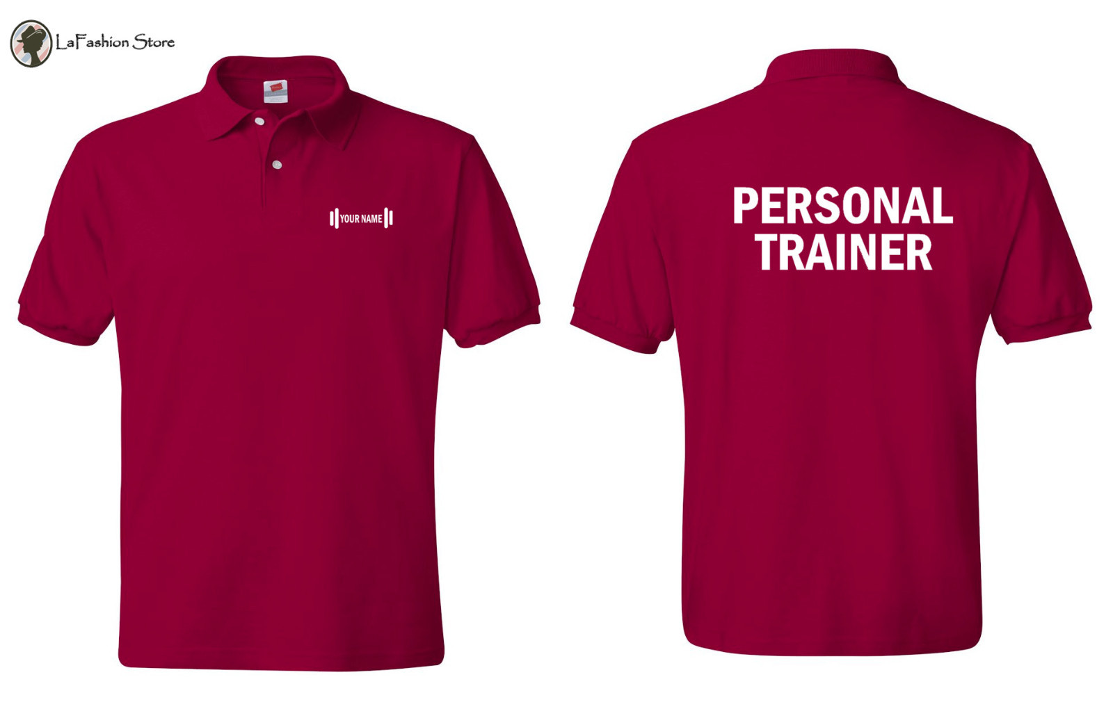 Personal Trainer Fitness Polo Shirts with custom name on the left chest S-5XL