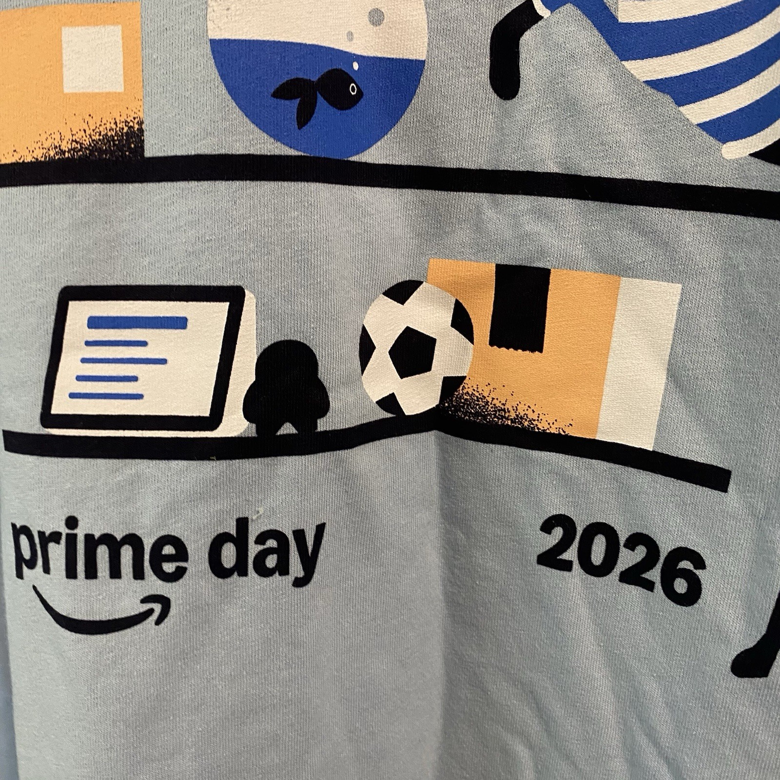 Amazon 2X 2XL 54” 2026 Prime Day Tee T Shirt Light Blue Cat & Dog Mens Womens