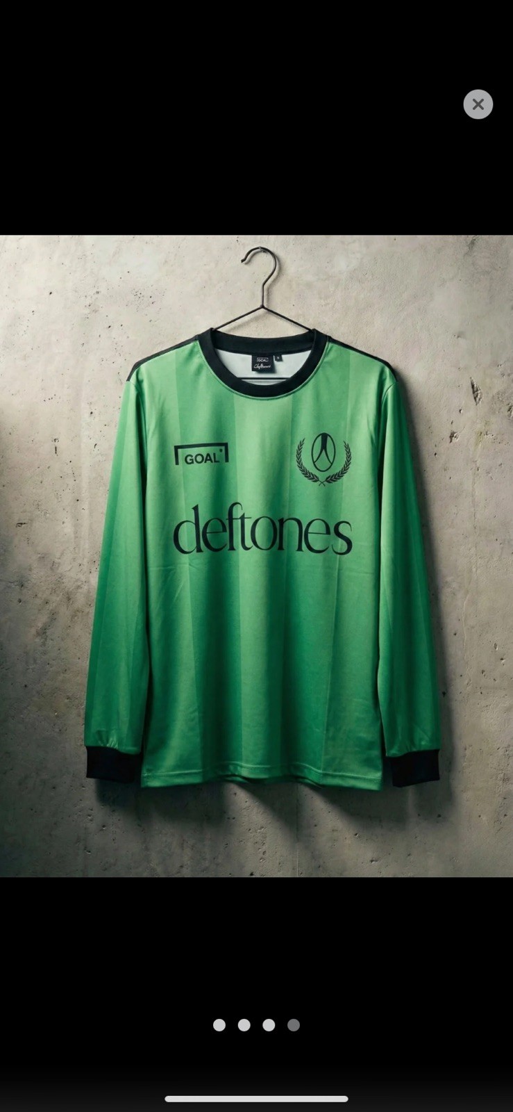 Deftones Goal x Los Jaguares Soccer Jersey L Goalie Green 2026 New with Tag