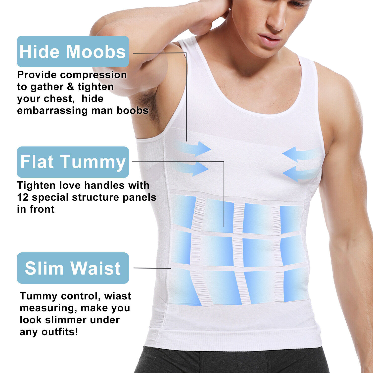 Men&rsquo;s Cool Dry Short Sleeve Compression Shirts Sports Baselayer Workout Tank Top