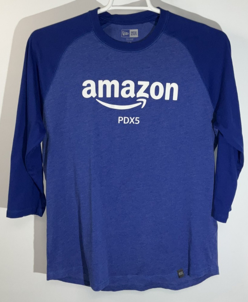 Amazon 3/4 Sleeve T-Shirt Adult Large blue