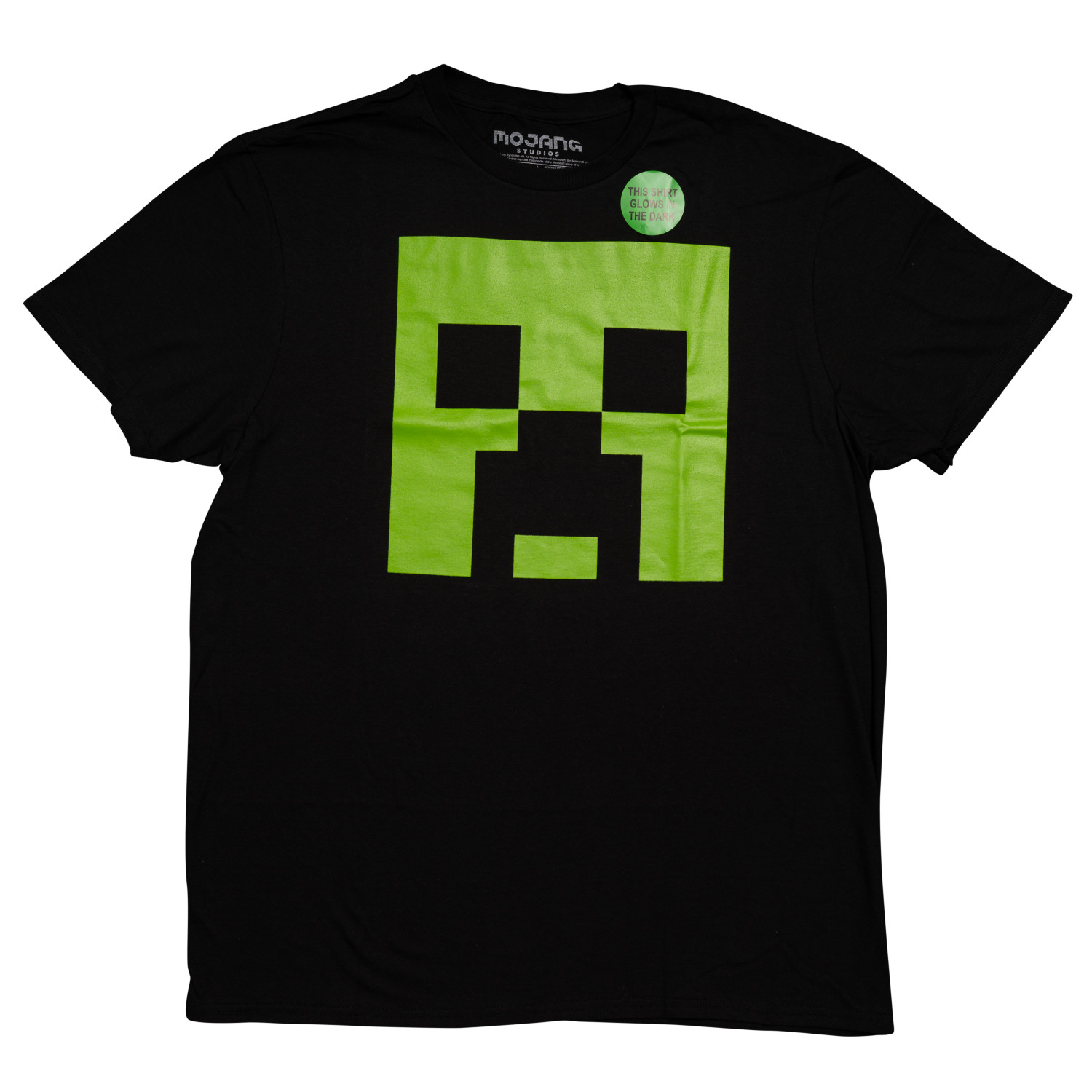 Minecraft Fear The Creeper Glow in Dark 2 Piece Adult T-Shirt Set