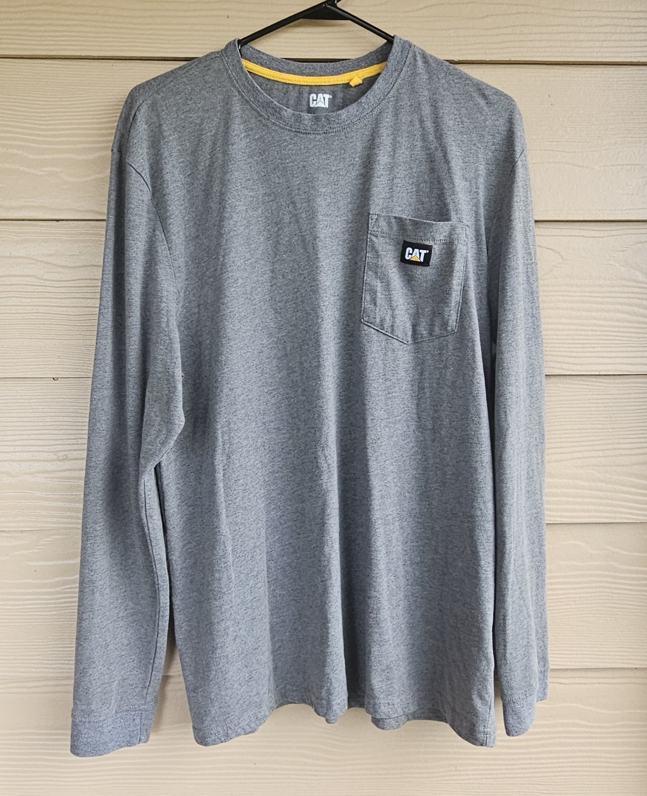 Gray Long Sleeve Workwear Men&rsquo;s Tee Shirt Size Large Cotton Blend