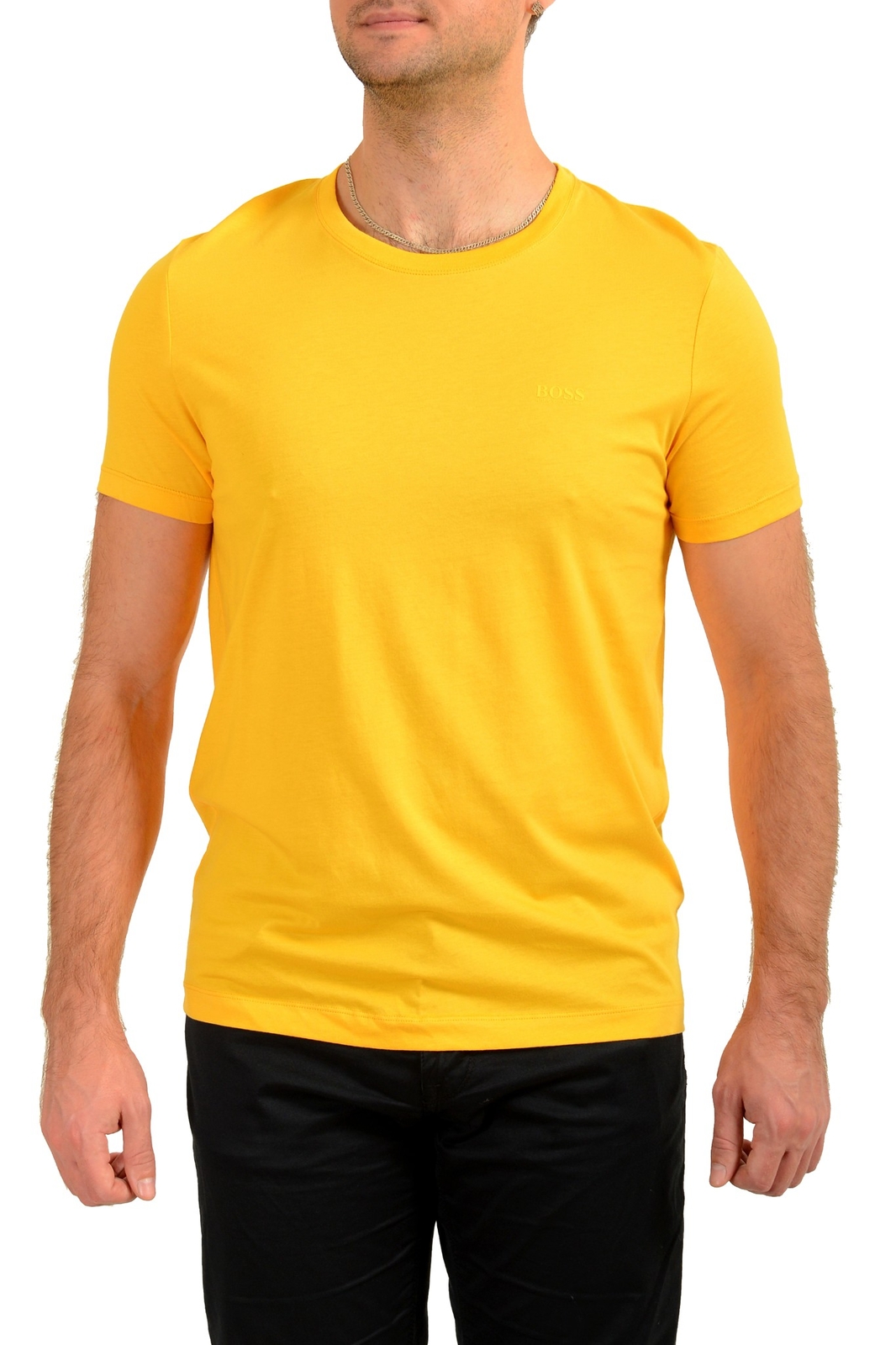 Hugo Boss Men&rsquo;s « Tiburt 33 » Yellow Short Sleeve T-Shirt US 2XL IT 56