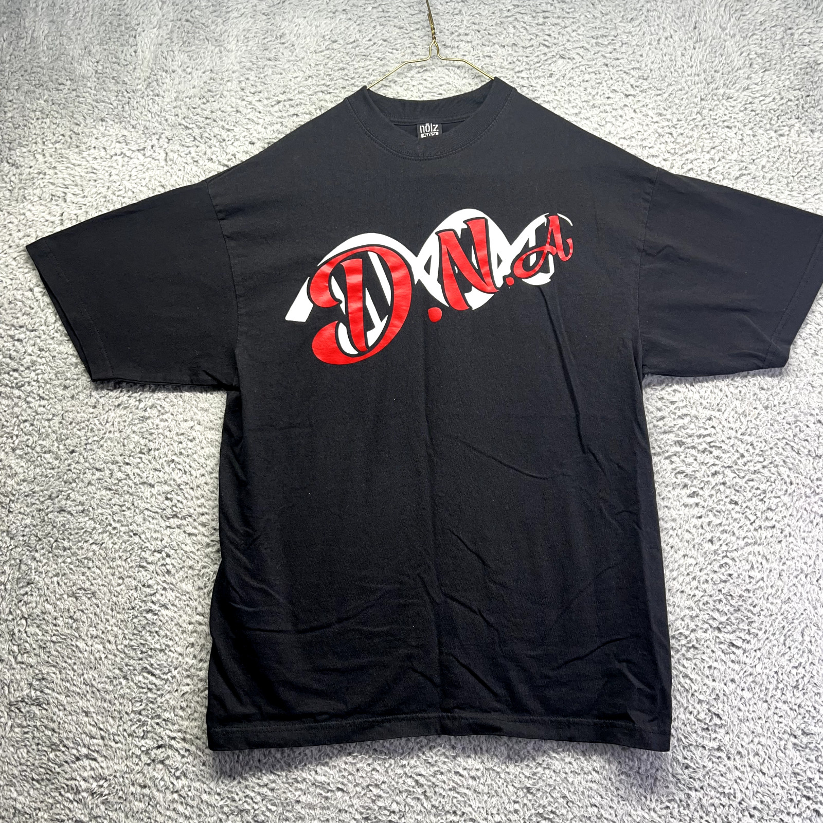 Noiz 502 100% Cotton Graphic T-Shirt Men&rsquo;s Size Medium D.N.A. Black