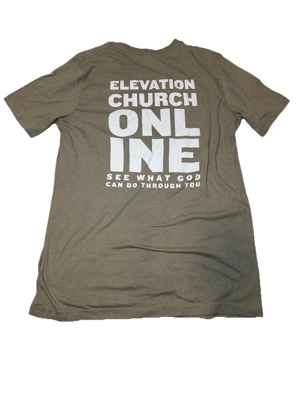 Elevation Church Online Graphic Tee Christian Faith Shirt Large Neutral