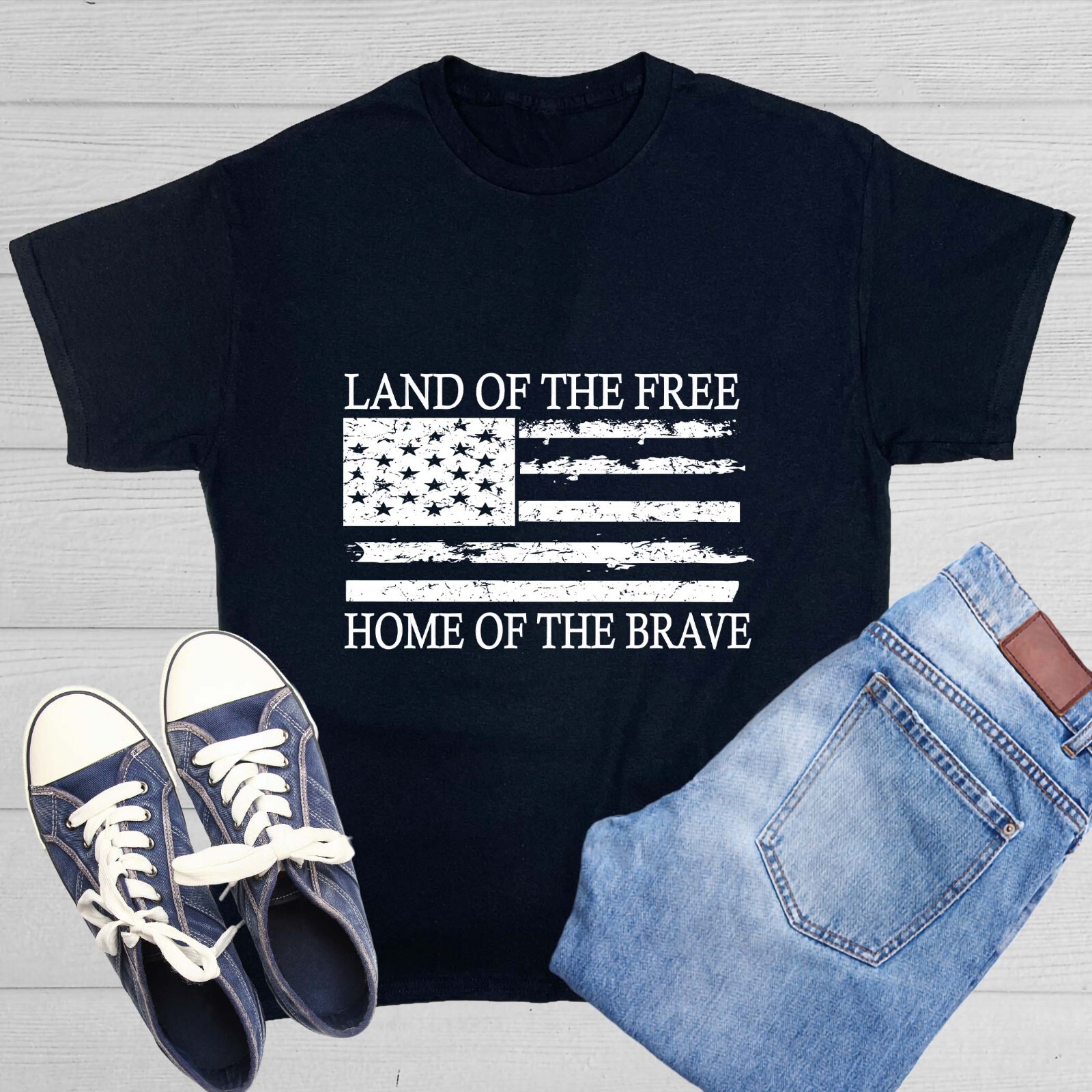 Land Of The Free Home Sarcastic Humor Graphic Novelty Funny T Shirt