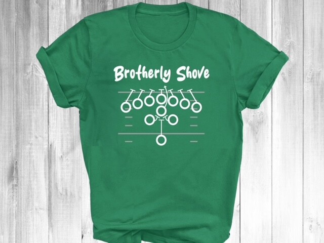 BROTHERLY SHOVE | Philadelphia Football Soft Ring Spun Pre-Shrunk Cotton T-Shirt