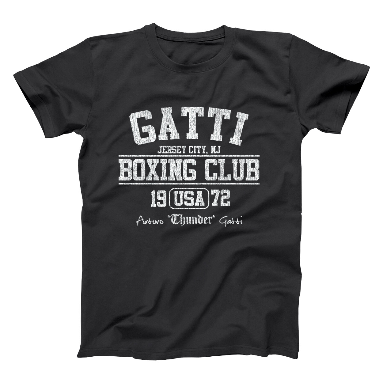 Gatti Boxing Club Retro Arturo Champ Mma Italy Black Basic Men&rsquo;s T-Shirt