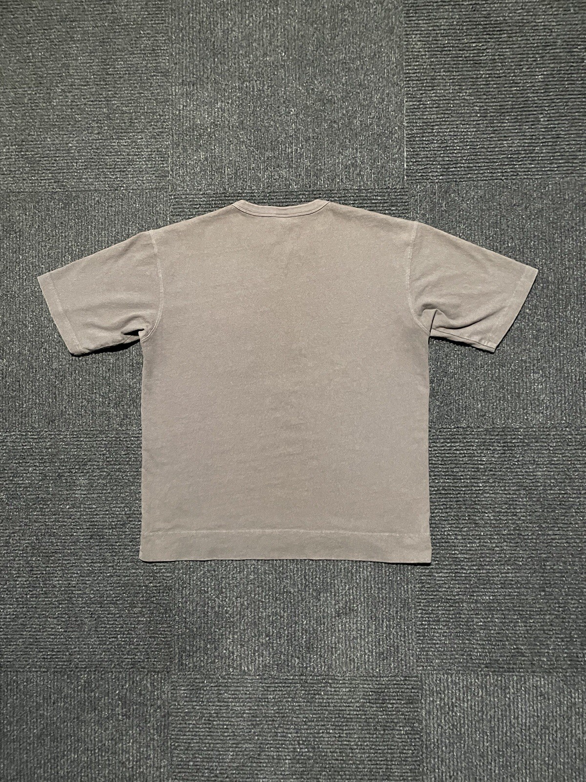 Non Stock Knitting Wear Brown Blank Cotton Pocket Tee T Shirt Size Medium
