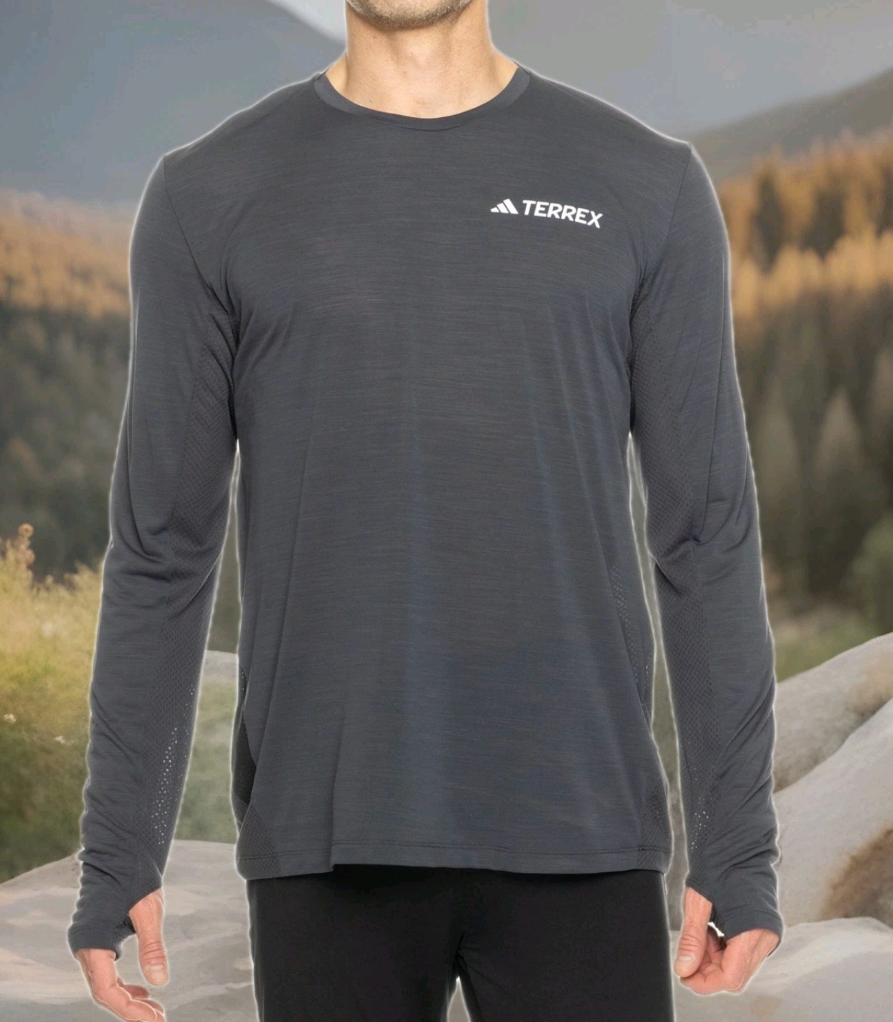 Adidas Terrex XPR LS Climacool Trail Running Shirt 2XL Carbon JL6343 New NWT $65