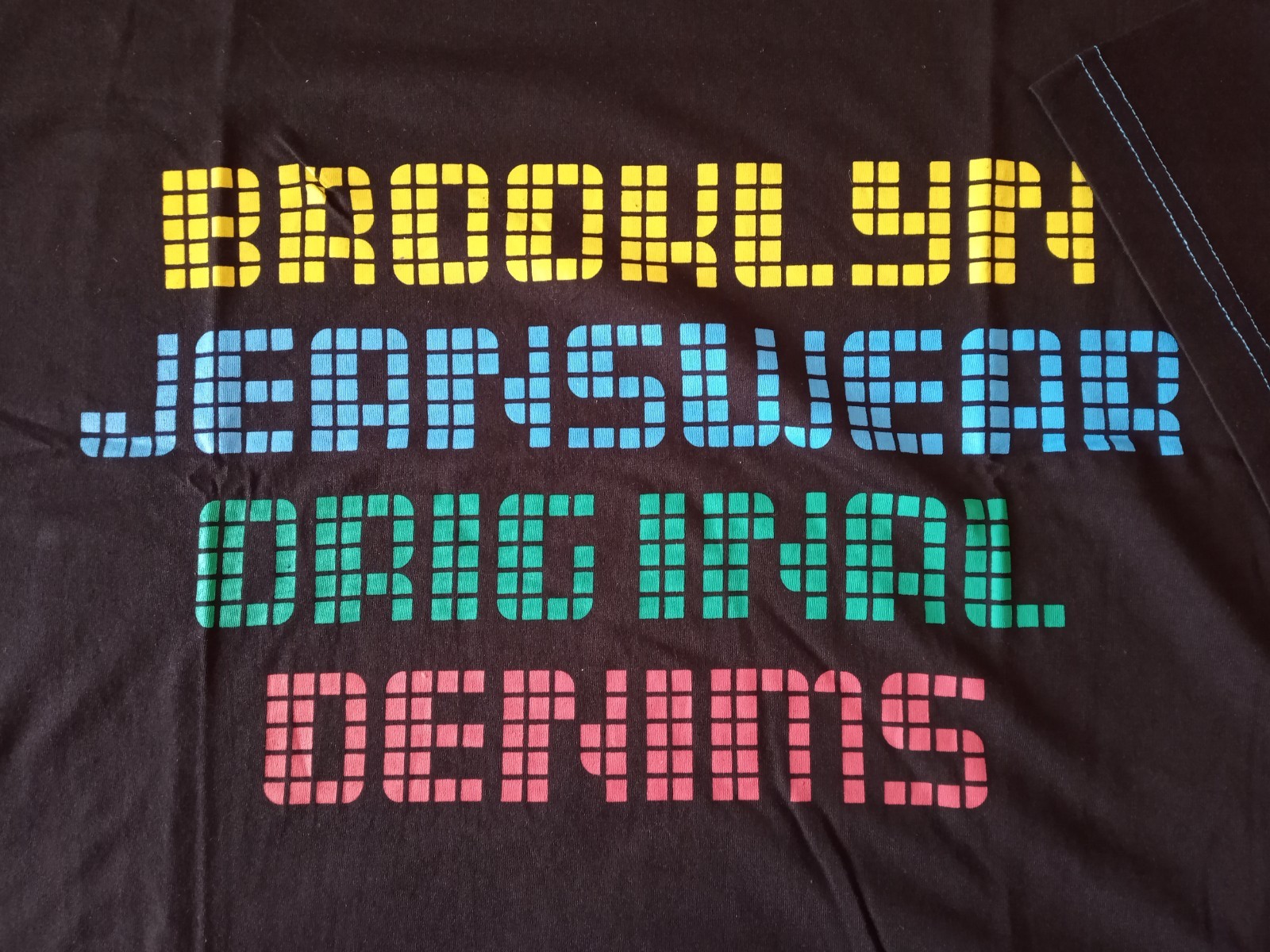 Fantastic Mens Big Size Black Brooklyn Retro Dots Tee – 2XL 3XL 4XL 5XL 6XL