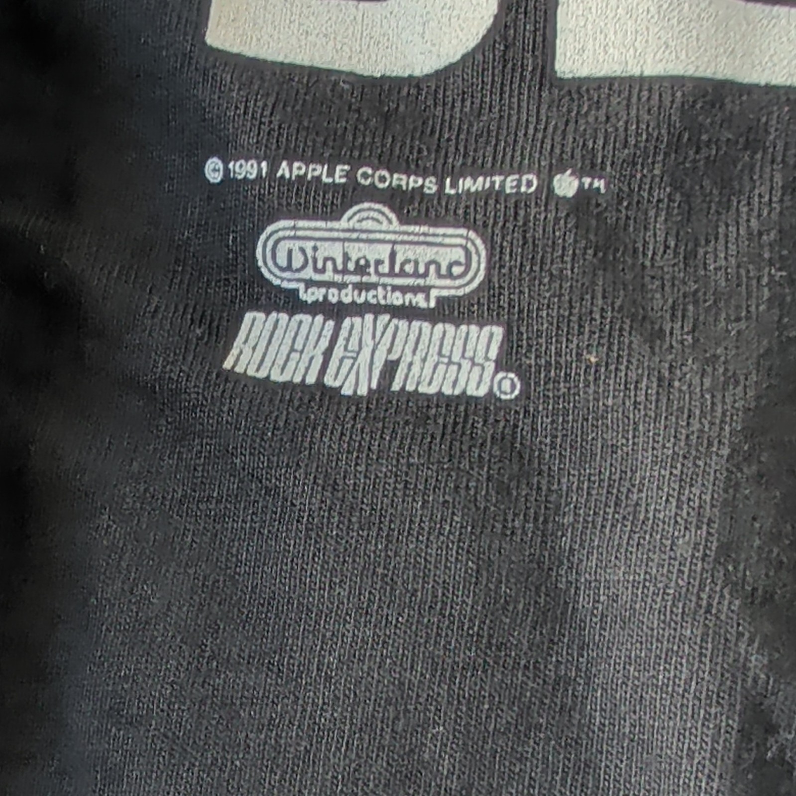 Winterland Men&rsquo;s XL Black The Beatles Double-Sided Graphic Tee 90s Cotton