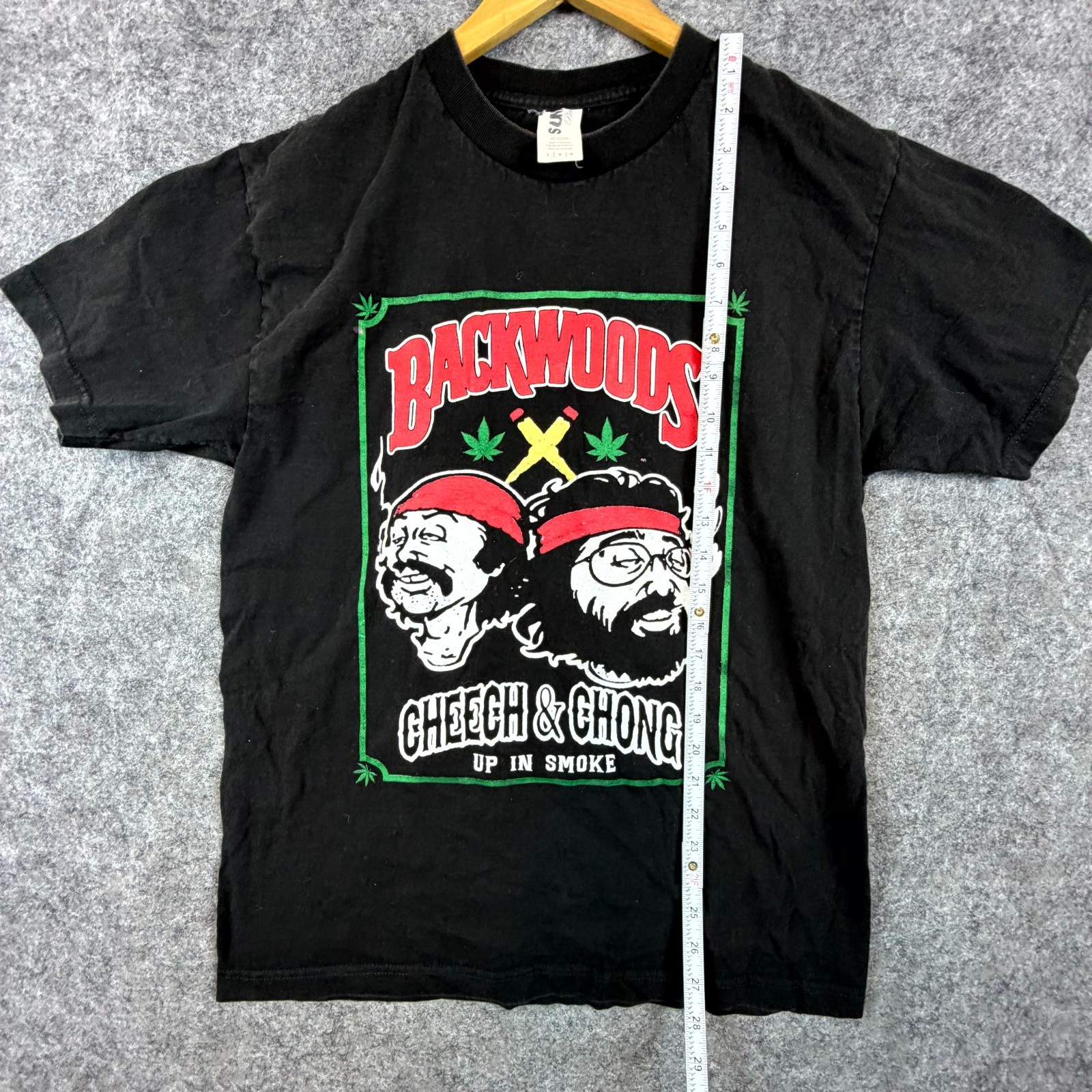 Backwoods Cheech & Chong Up In Smoke Suna T-Shirt Mens Large Black Graphic Print