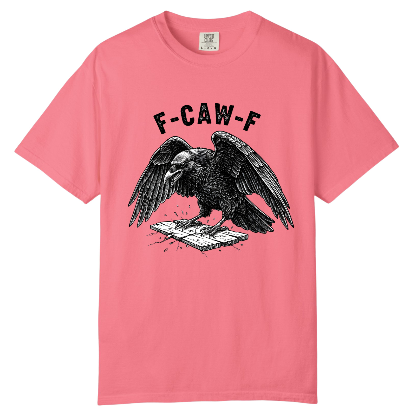 F CAW F Raven T Shirt Design, Comfort Colors T Shirt, Unisex Streetwear Tee