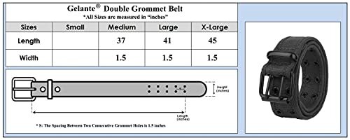 Canvas Double Grommet Hole Belt 12 Colors