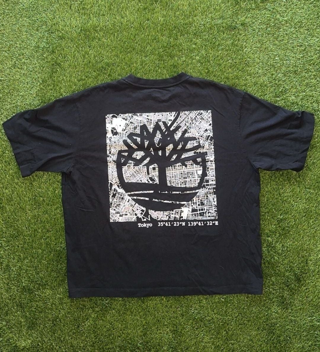 Timberland Tokyo Map Graphic Box Fit T-Shirt Black