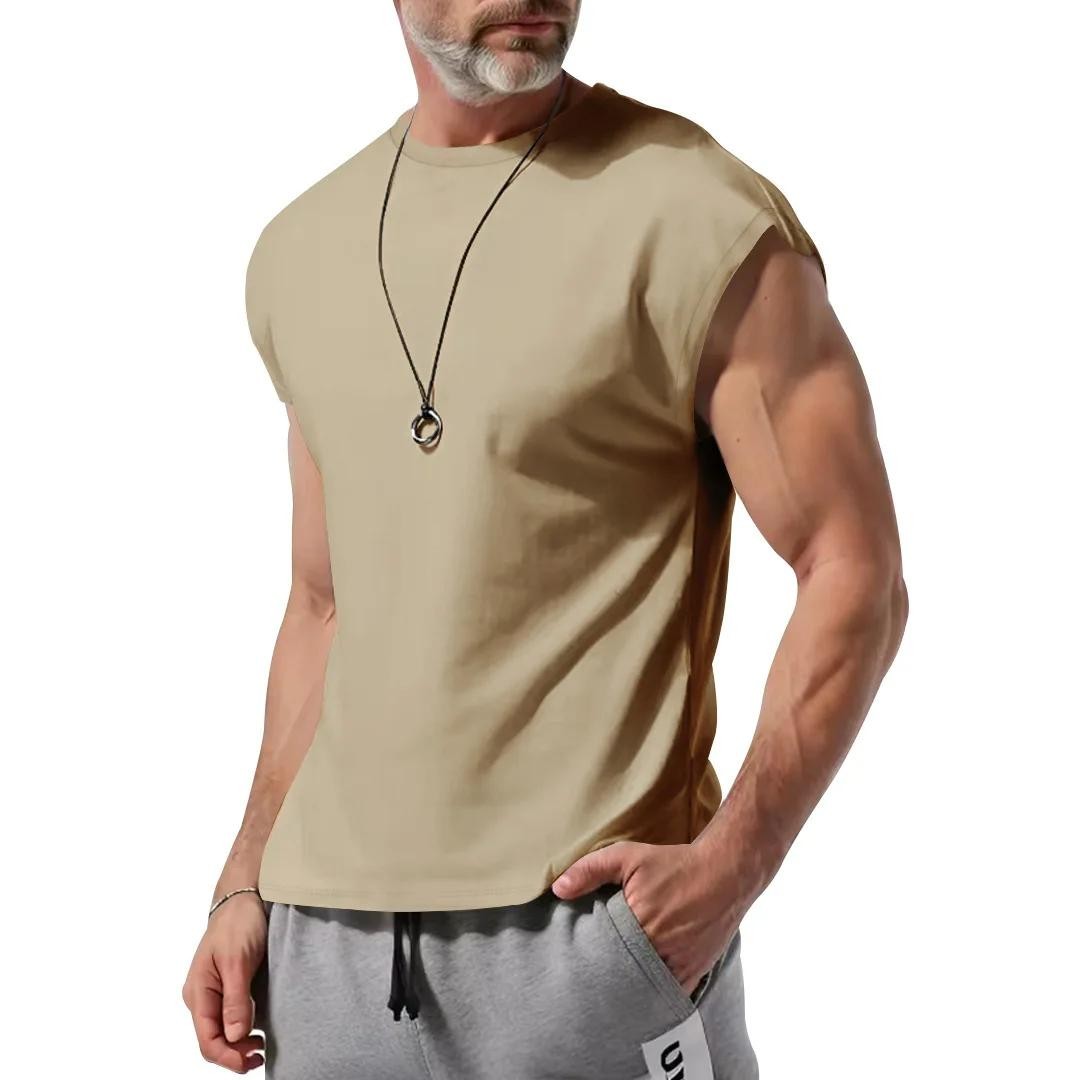 Cross-border Men&rsquo;s Clothing Summer New Sleeveless T-shirt Youth Casual Loose