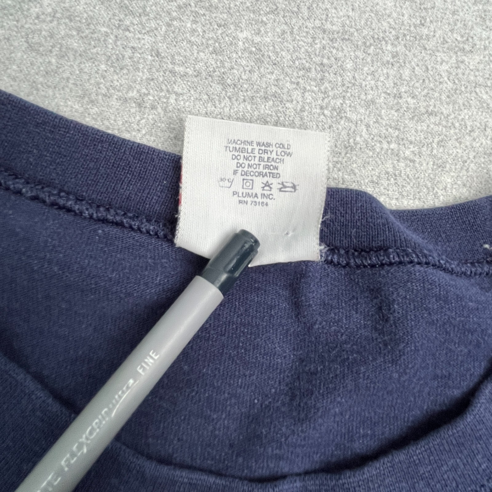 Vintage Pluma Heavyweight Cotton Long Sleeve T Shirt Mens M USA Made Blue